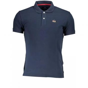 La Martina Herren Poloshirt Piquet Dunkelblau Slim Fit XL