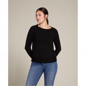 Jersey de mujer Elena Miró con escote barco y mangas raglán