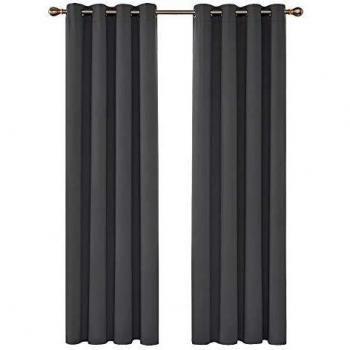 Deconovo Thermal Insulated Blackout Curtains 52x 95 Dark Grey