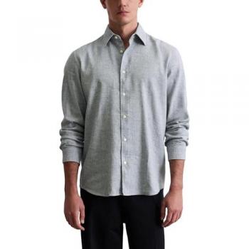 Marc O'Polo Herren-Blue Linen-Cotton Shirt XXL – Regular Fit, Doppelmanchetten
