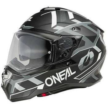 Oneal D-SRS Square V.25 Motocross Integralhelm Schwarz Grau Weiß Größe M