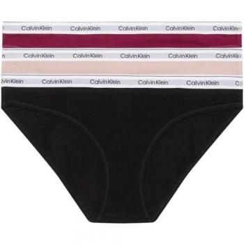 Calvin Klein Modern Logo Damen Unterhose schwarz/rosa/weiß (3er-Pack)