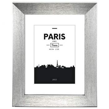 Silberner Kunststoffrahmen Paris 2 Stück