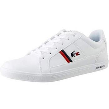 Lacoste Europa TRI1 SMA Bleu et Blanc, Baskets Hommes, Taille 44.5