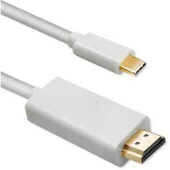 Adaptateur USB‑C à HDMI 1 m Qoltec – version blanche standard