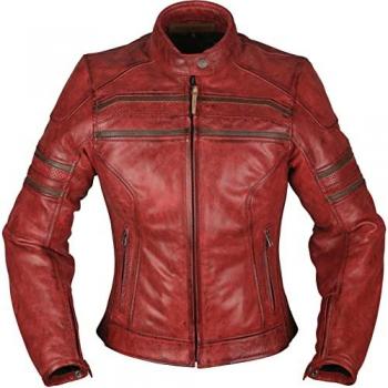 Modeka Iona Giacca in pelle per donna moto rossa 40