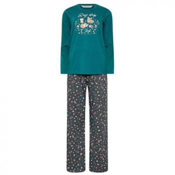 Ensemble Pyjama Manche Longue, Jambes Larges, Amis de la Forêt Verte