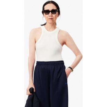 Lacoste Canotta Slim Fit Bianchi in Modal per Donna Taglia XS