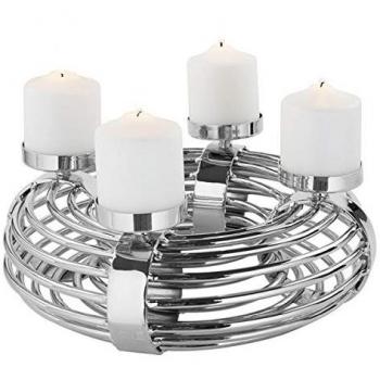 Fink Adventsleuchter »VENTURA«, 1 St., 4-flammig, venickelt, Ø ca. 60 cm