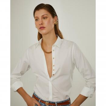 Camisa Blanca Entallada para Mujer