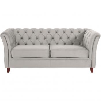 Chesterfield-Sofa Reims, hochwertige Verarbeitung, hellgrau