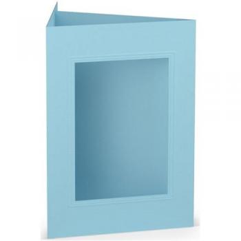 25x Papier-Passepartoutkarte B6 Eckig Aqua