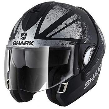 S3 Tixer Klapphelm von Shark – Schwarz, Chrom, Grau – L