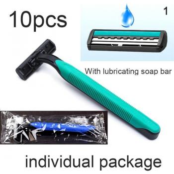 10 Disposable Razors with Stainless Steel Blades