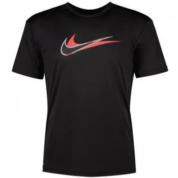 Camiseta Nike Swim Hydroguard Negra de Manga Corta