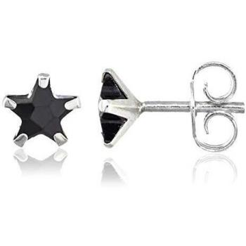 Pendientes de Plata Ley 925 con diseño de Estrella y Zirconium