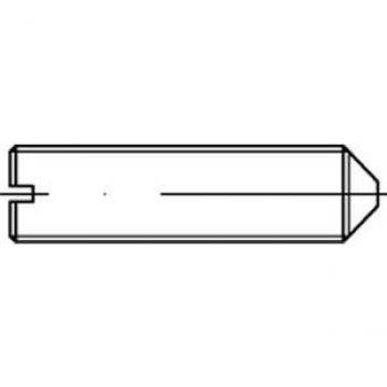 Nobrand ISO 7434 A4 M4x0,7×8 mm Blank‑Spitze‑Schlitz‑Gewindestift