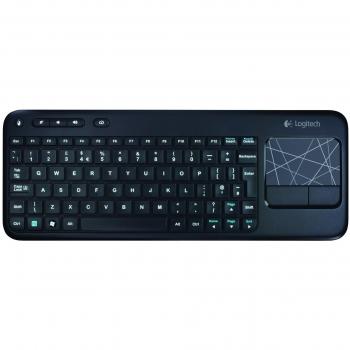 Logitech Wireless Touch Keyboard K400 Tastiera, Nero, Standard German Layout