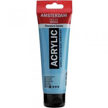 Pintura acrílica Royal Talens de Ámsterdam en tubo de 120 ml, color Azul Real