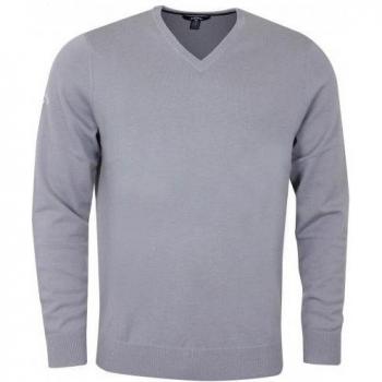 Maglione Callaway da uomo in merino a coste con scollo a V