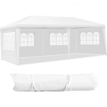 Coast Tente 6x3 m « Portable », blanche, avec quatre panneaux latéraux amovibles