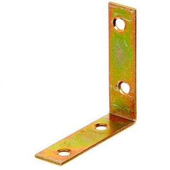 L-förmiger Stuhlwinkel von GAH-Alberts | Gelbe Verzinkung für Rostschutz | Größe: 60 x 60 mm