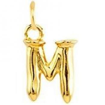 Charm Abecedario M de UNO de 50 en oro de 18k