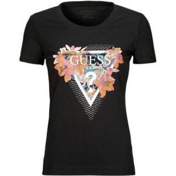 Camicia Unisex Tropical Triangle Nera Guess