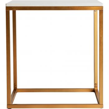 Kodu Table Basse Métallique Dorée 50x50x55 cm