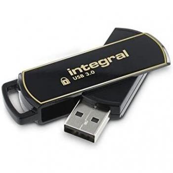Integral 64GB USB 3.0 Stick mit SecureLock Software schwarz/gold