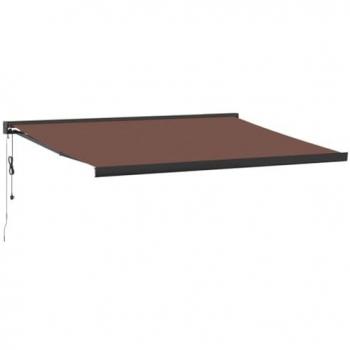 VidaXL 450x300 cm Automatic Retractable Awning Brown with Remote Control