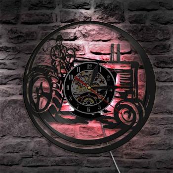 Jahrgang Traktor Wanduhr mit LED-Beleuchtung