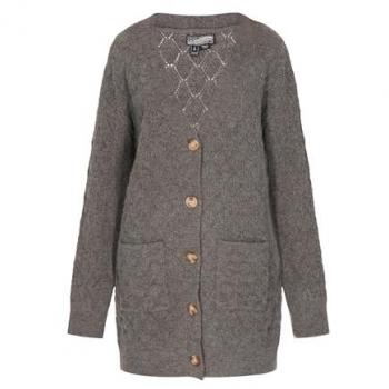 DreiMaster Cardigan für Damen in Grau Melange