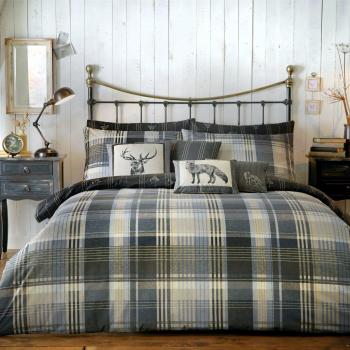 Connolly Charcoal Check Duvet Cover Set