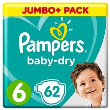 Pampers Baby Dry Diapers Gr Size 6, Pack of 62