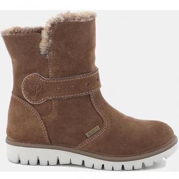 Botas Primigi Roxy GTX para niña en ante con forro de pelo y goretex, adorno de tira bordada y cierre de cremallera