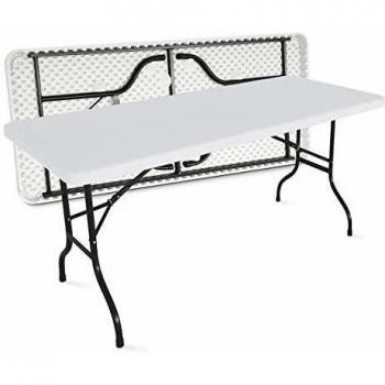 Rokkio Tavolo Pieghevole 8 Persone, Bianco – 180×74×75 cm