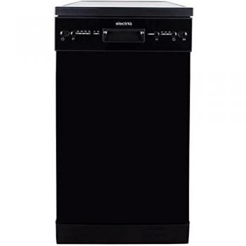 Black 10‑place electriQ Freestanding Dishwasher with Delay Timer
