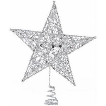 Glittery Multicolor Star Tree Decoration