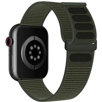 Breathable Army Green Strap for iWatch Series 1-7, SE – 38-45mm