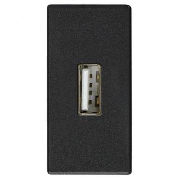 Simon 2701090-038 Conector tapa USB hembra módulo estrecho Simon 27 PLAY grafito