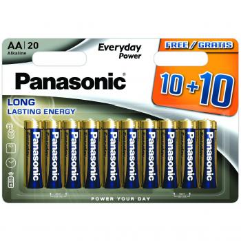Panasonic LR6SPS/20BW – Pack 10 + 10 de piles AA