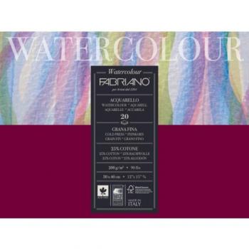 Bloc d'artistes FABRIANO Aquarelle 20 feuilles, 200 g – 30 × 40 cm