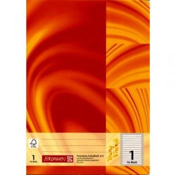 NEU Schulheft DIN A4 16 Blatt Lineatur 01 FSC Vivendi