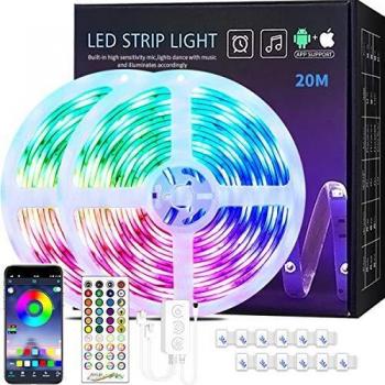 EISEI 20 Meter RGB LED Strip Lights with Remote & Music Sync