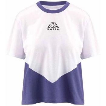 Camiseta Kappa Ece Manga Corta Blanco Azul Mujer