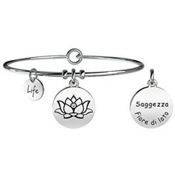 Bracciale KIDULT NATURE in acciaio 316L e cristalli