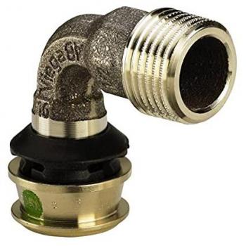 Viega Raxofix Übergangsbogen 90° 16 x 1/2 mit SC-Contur, Gunmetal