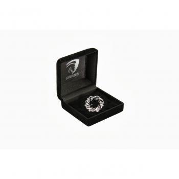 Horka Plastro aguja Pearl negro y plata