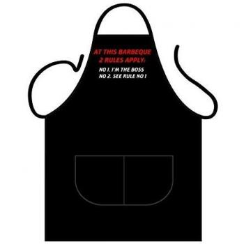 Grembiule Unisex Nero Regole di Bruciare